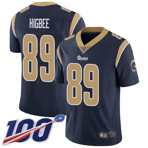 Los Angeles Rams Limited Navy Blue Men Tyler Higbee Home Jersey NFL Football 89 100th Season Vapor Untouchable